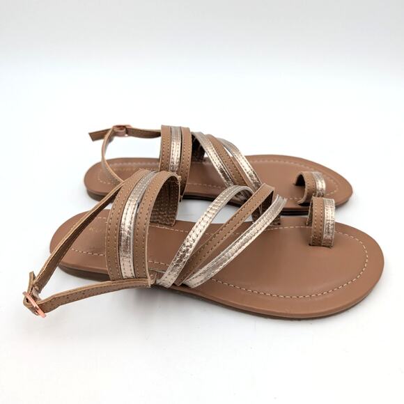 Kurt Geiger London Mini Delilah Strappy Sandal Women's Brown/Gold Size 5M EU37 - Picture 4 of 12